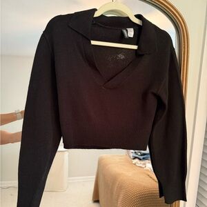 H&M Black V-Neck Sweater